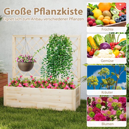COSTWAY Verhoogd Metalen Bloembed – 95x31x80 Cm – Met Plank En Drainagegat – Roestwerende Coating – Belastbaar Tot 80 Kg – Voor Balkon, Terras Of Tuin – Groen