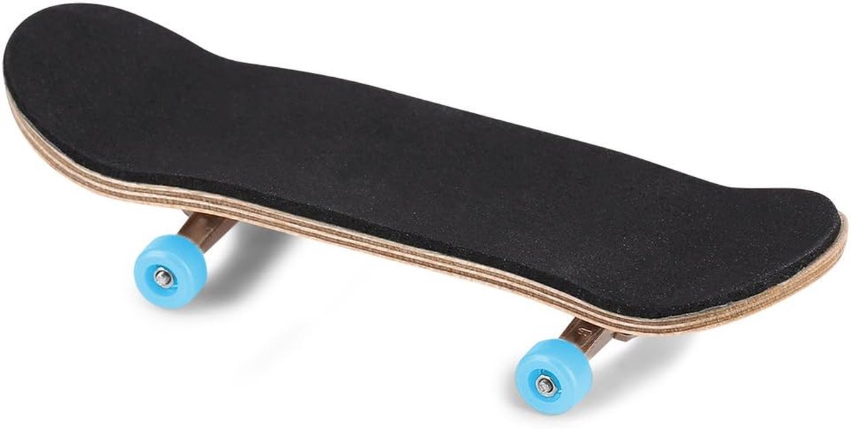 Mini Skateboard Vingerboard Speelgoed Vaardigheid Oefenen Echt Hout 96 x 28 mm Lichtblauw