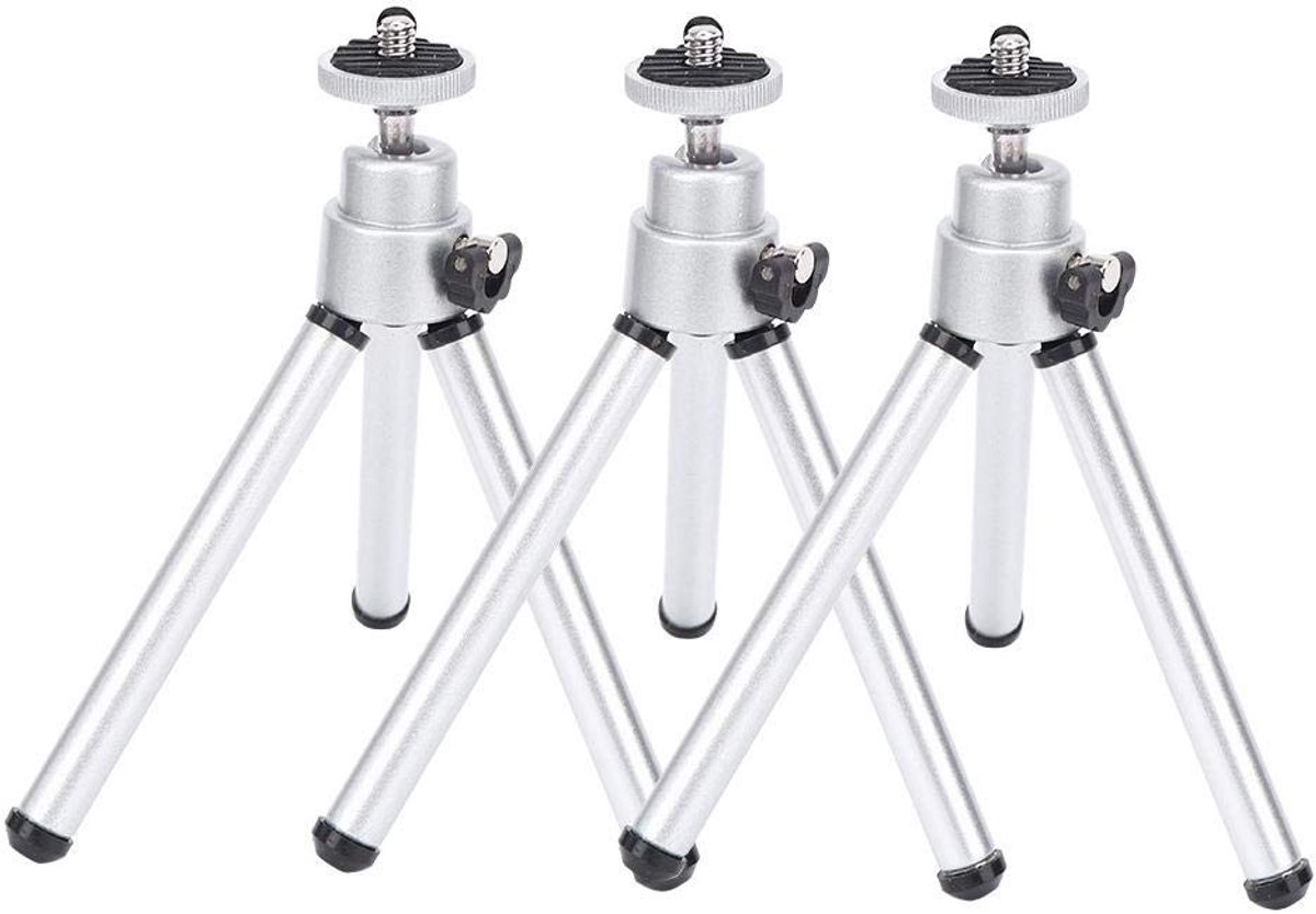 ONF3 - Mini Telescoop Statief - Opvouwbaar Outdoor Statief - Zilver - Antivibratie Statief - Geschikt voor Camera's - Compact en Lichtgewicht