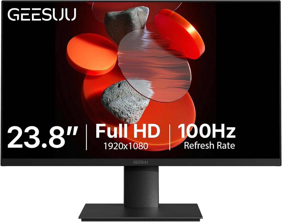 Computer Monitor - PC Scherm - Vloeiende Beelden - Oogcomfort Technologie - 24 Inch - Zwart