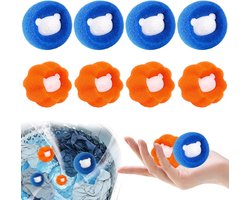 Herbruikbare Haar- en Pluisvanger voor Wasmachine & Droger - Set van 8 Stuks