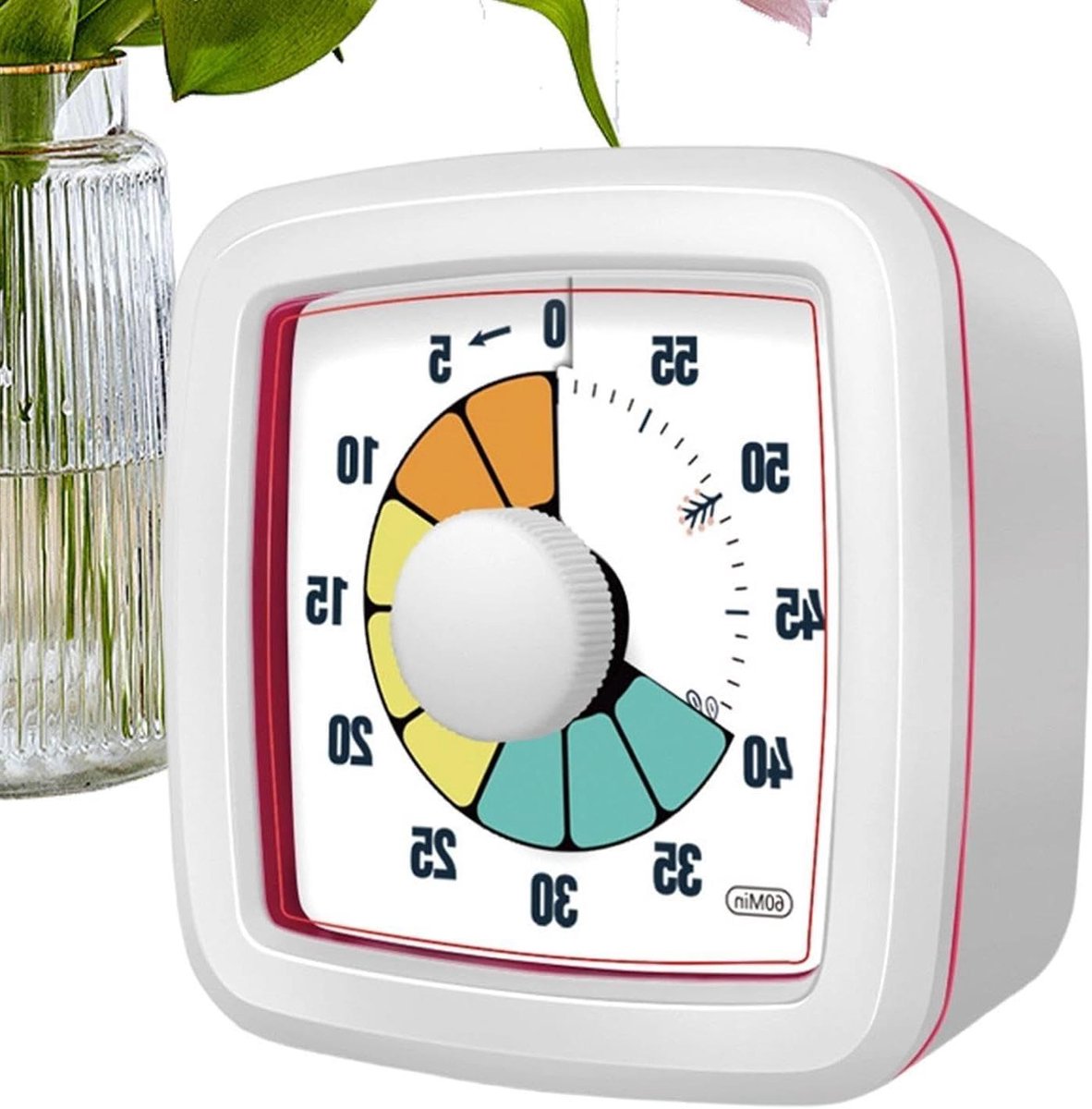 Keukenwekker - Visuele timer - Beheer baktijd - Real-time voortgangsbalk - 10x10x6.1 cm - Wit