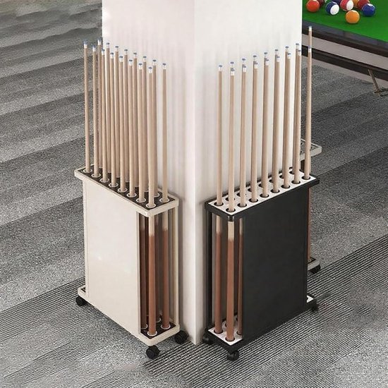 Zwembad Keu Houder - Poolstick Rek - Biljartkamer Organisatie - Met Draaibare Wielen - 40 x 20 x 66 cm van Merkloos — afbeelding 5