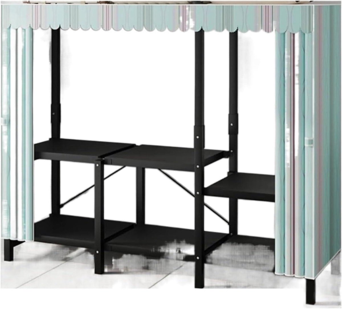 Kledingkast Garderobe - Opbergkast Kast - Kleding Opbergen - Stabiele Stalen Buis - 165 x