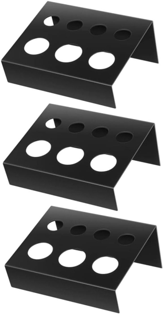 Pigment Houder - Kleur Cup Rack - Tattoo Kleuren Mixen - Wandmontage Mogelijk - 3 Stuks - Zwart