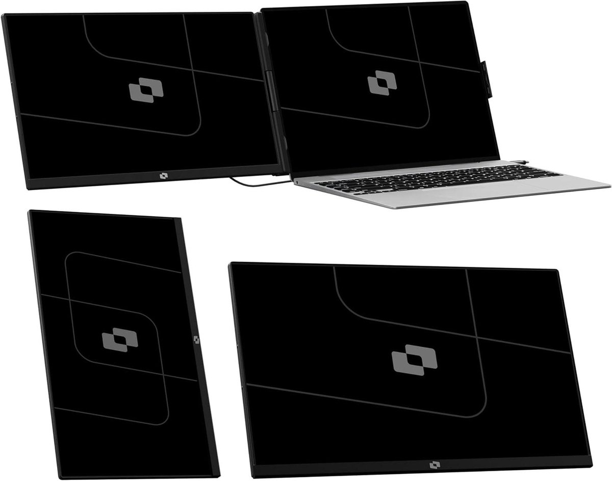 Draagbare Monitor - Extra Scherm - Multitasken op Werk - Full HD IPS - 156 inch - Zwart