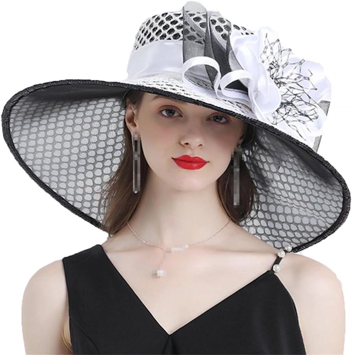 Dames Hoed - Elegante Fedoras - Feest Bruiloft - Met Bloemen - 56-58cm - Paars