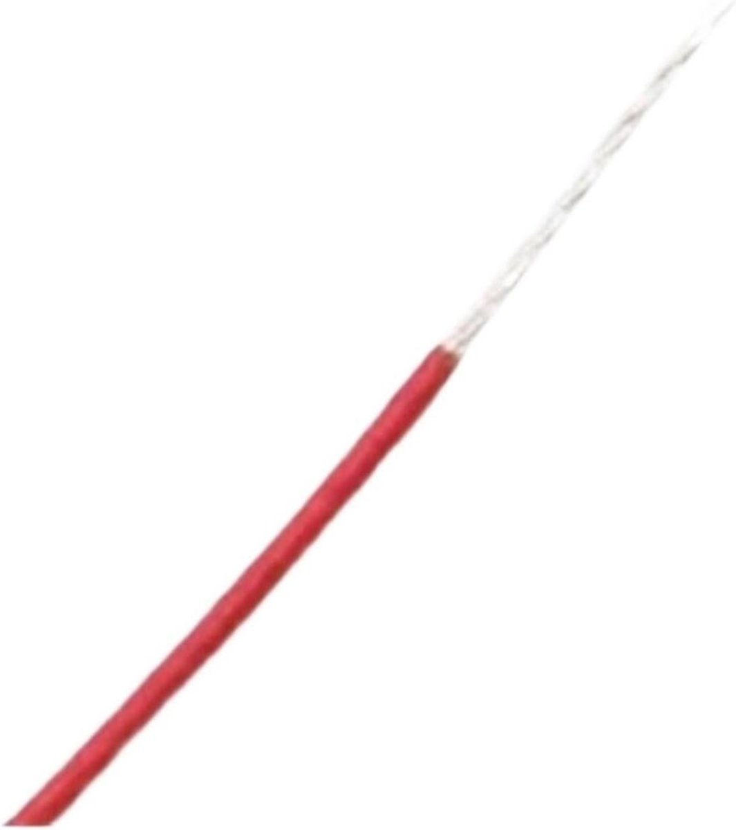 Geïsoleerde Kabel - FEP Draad - Elektronica Reparatie - Hoge Geleidbaarheid - 10 Meter - Rood