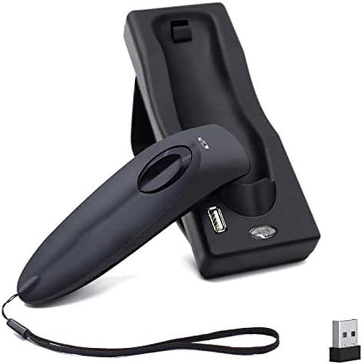 Barcode Scanner - Draadloze Lezer - Winkelbeheer - 3 Verbindingsmodi - 16 MB Geheugen - Zwart