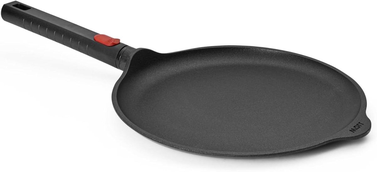 Crêpespan - Pannenkoekenpan - Lekkere Pannenkoeken - Afneembare Steel - Ø 26 cm - Zwart