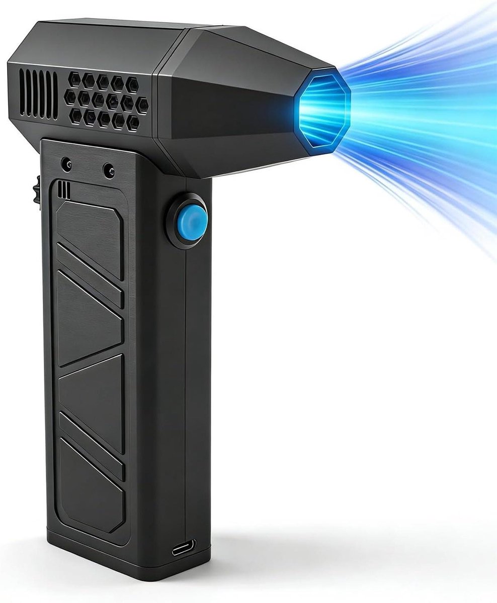 Elektrische Luchtblazer - Draagbare Stofzuiger - Computer Reinigen - 140.000 RPM Motor - Type C Snel Laden - Zwart