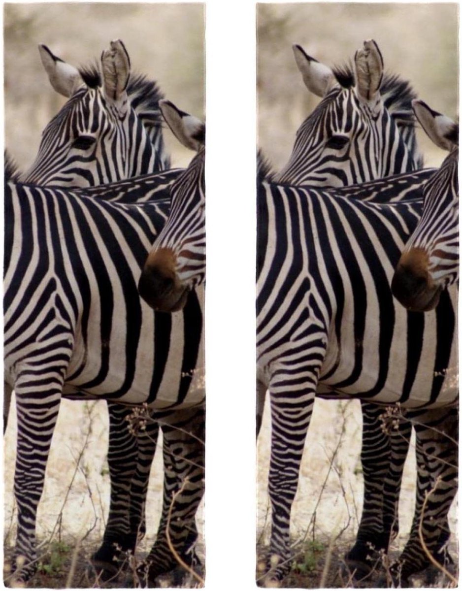 Microfiber Handdoeken - Sporthanddoeken - Zweet Afvegen - Super Absorberend - 29.5x81.5cm - Zebra Patroon