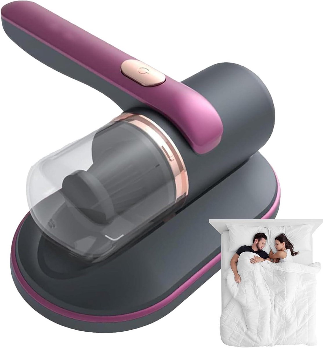 Draadloze Handstofzuiger - Compact Apparaat - Snelle Schoonmaak - Krachtige Zuigkracht 10 kPa - 26x26x8 cm - Paars
