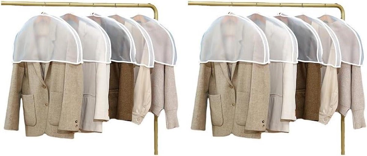Kleding Stofhoezen - Kledingbeschermers - Kleding Opbergen - Ademend Materiaal - 60 x 30 cm - Transparant Wit