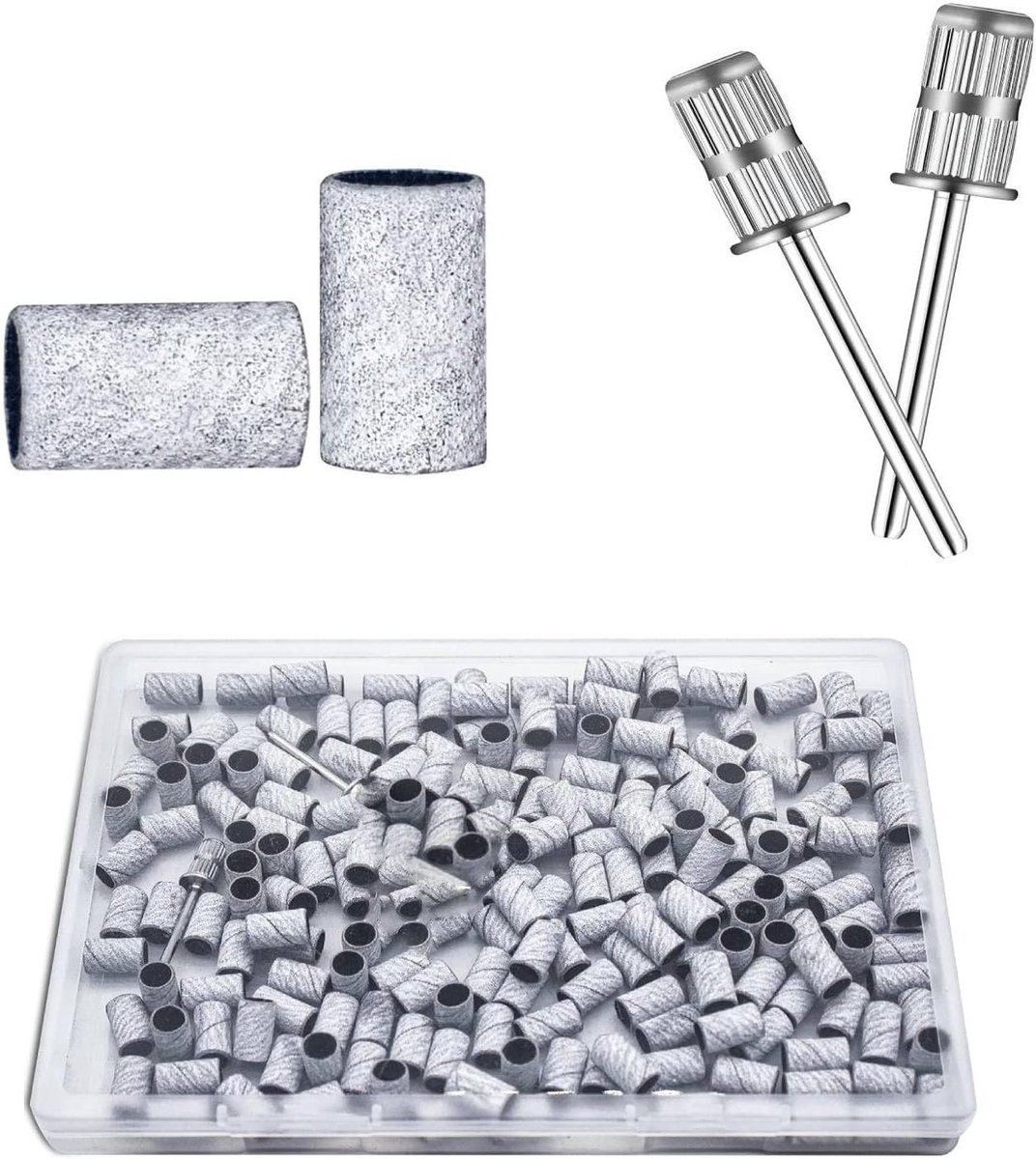 Schuurbanden voor nagelboor 100 stuks, 180 # Grit, ideaal voor manicure en pedicure, accessoires voor schoonheidssalons en nagelverzorging