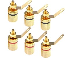 Oiyagai 6pcs Speaker Terminal Binding Post Banana Plug Socket Connector for In-Wall Enclosure