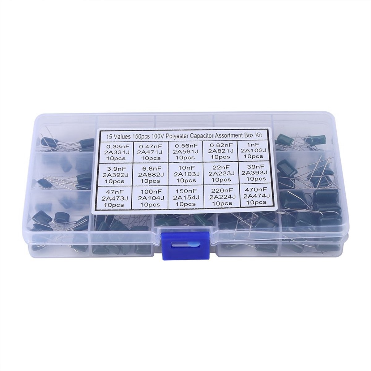 150-delige Polyester Film Capacitor Set - 0.33nF tot 470nF - 100V Assortiment