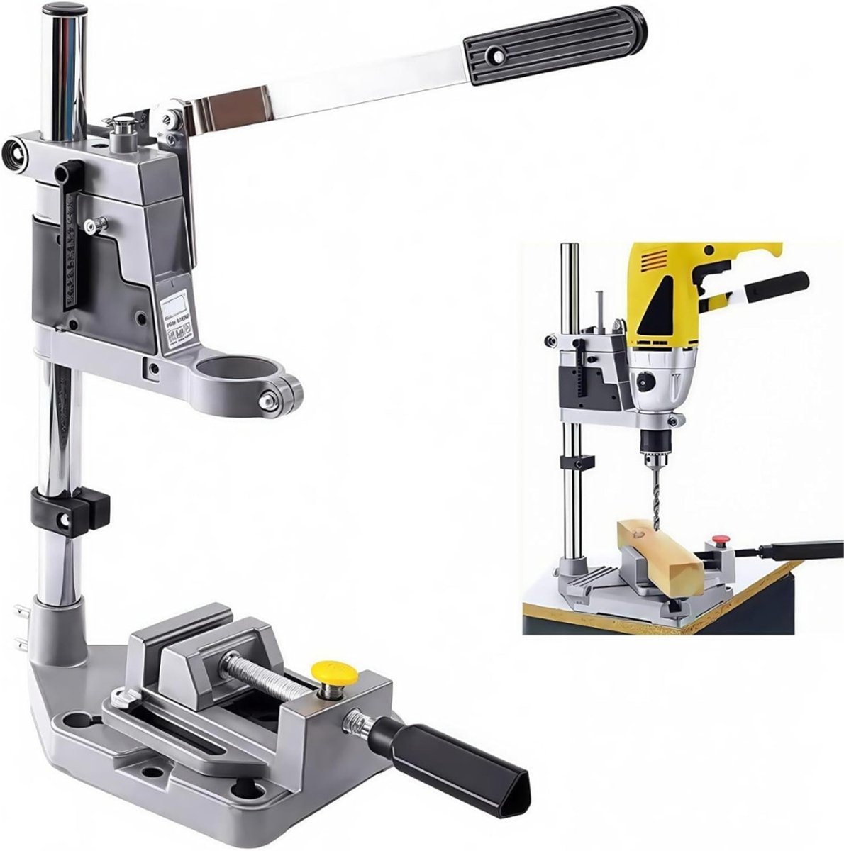 MRKK® Boorstandaard - Kolomboormachine - Boorhulp - Zilver
