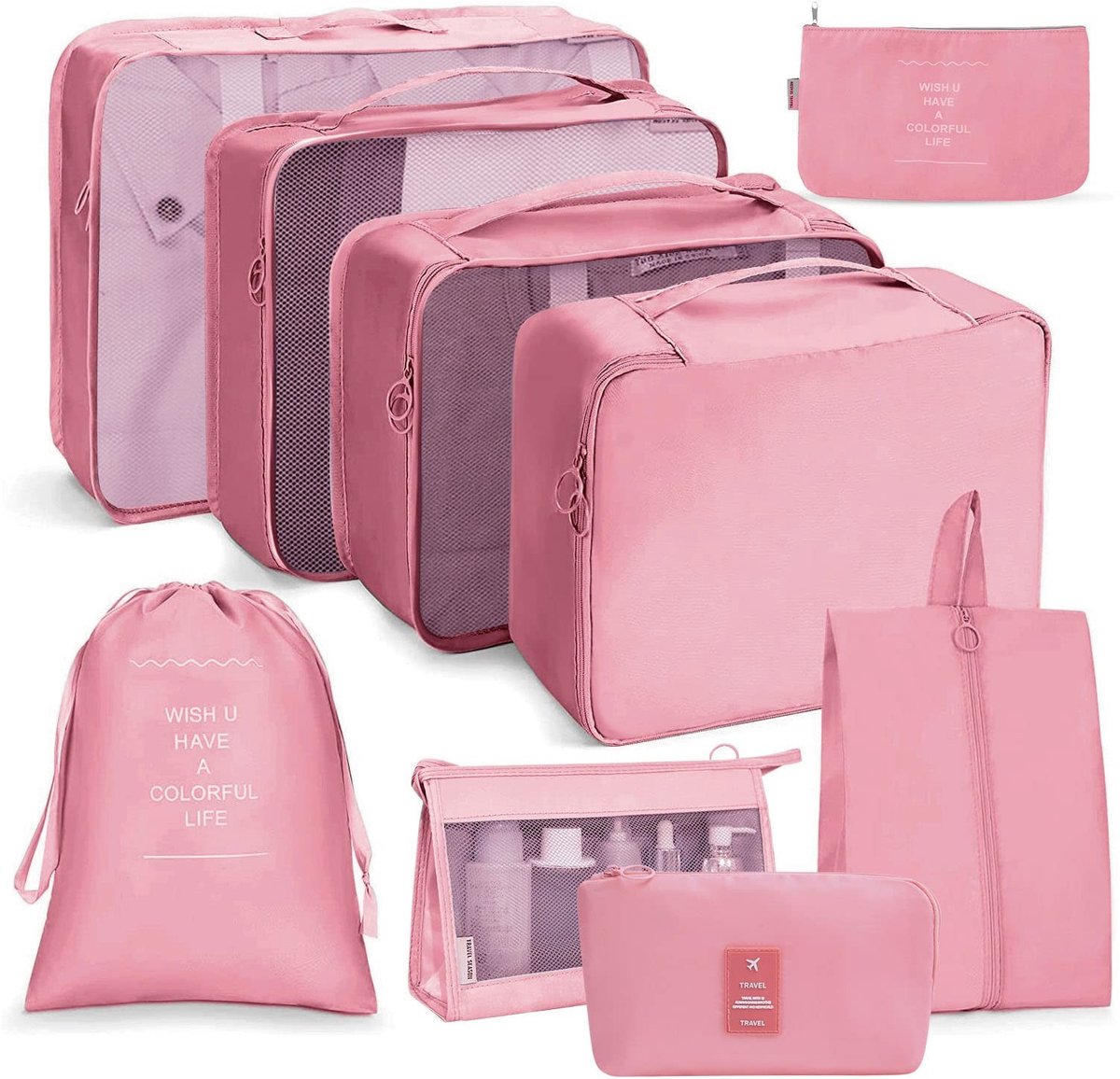 aladdien - Koffers Organiser - Reisaccessoires - 9-in-1 Set - Waterdichte Opbergzakken - Perfect voor Kleding en Schoenen - Ideaal voor Reizen