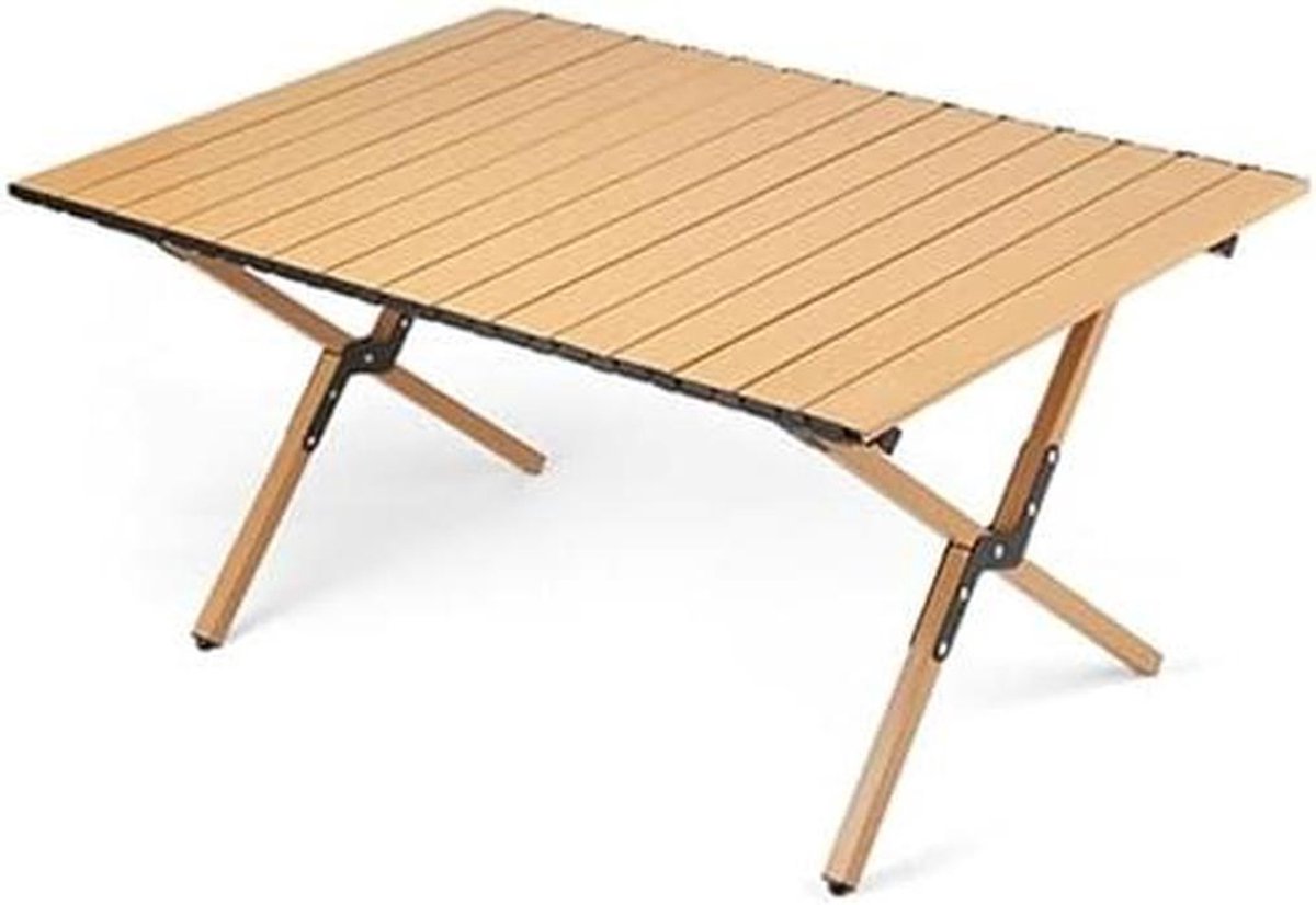 Draagbare Picknicktafel - Opvouwbare Tafel - Buiten Koken - Lichtgewicht Aluminium - Verkrijgbaar in 0.9m tot 1.2m - Houtnerf