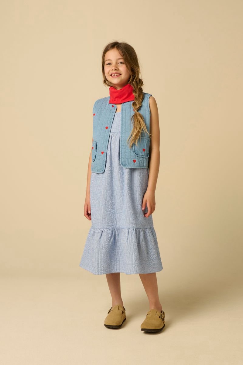 Sissy-Boy - Blauwe gestreepte maxi jurk