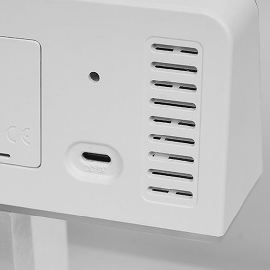 Digitale Wekker - Bureauklok Temperatuur - Omgevingsverlichting - Aanpasbare Helderheid - 5.4W cm - Wit Blauw van Merkloos — afbeelding 3