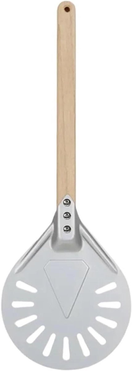 Pizza Schep - Pizzaspade Draaien - Pizza Bakken - Geperforeerd Ontwerp - 9 inch 80cm - Metaal