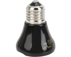 Keramische Warmtelamp - Reptielenlamp - Warmtebehoud Terrarium - Geen Licht - 25 Watt - Zwart
