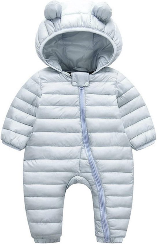 Baby Winterjas - Overalls Pak - Warm Blijven - Met Oren - Newborn Maat - Blauw — afbeelding 5