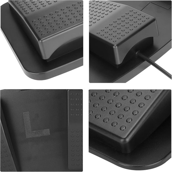 USB Voetpedaal - Drievoudige Schakelaar - Computertoetsen - Programmeerbaar - 3 Pedaal - Zwart — afbeelding 2