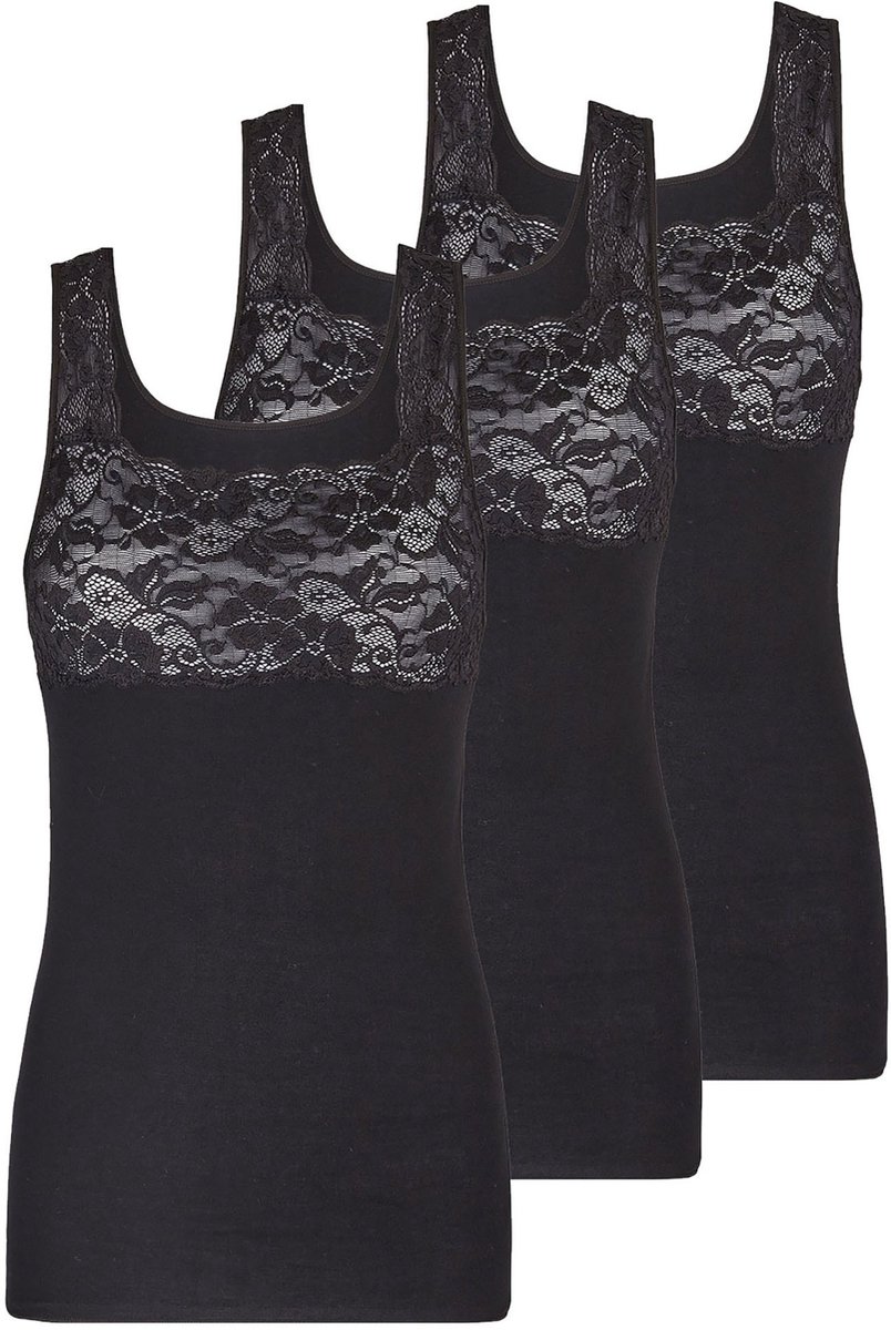 3-pack dames hemd zonder mouwen Fine Cotton