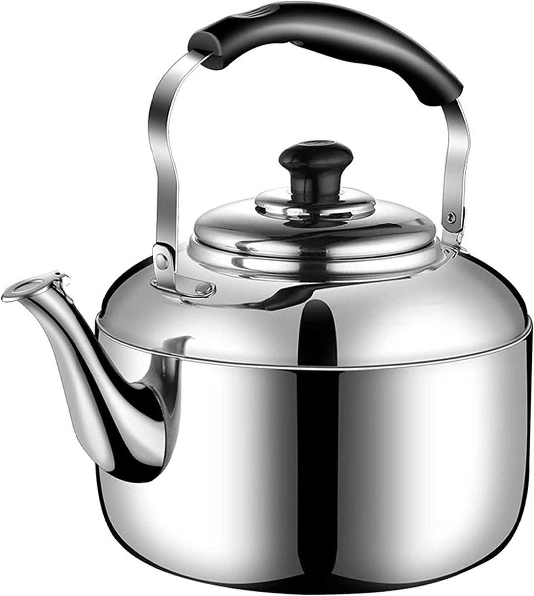 Fluitketel Waterkoker - Theepot RVS - Water Koken - Geïsoleerde Handgreep - 2 Liter - Zilverkleurig
