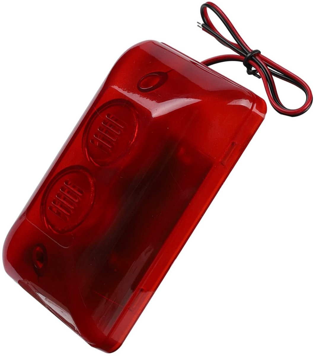 ONF3 - Sirene voor buiten - Stroboscooplicht - Hoge decibel - Rood - Alarm voor thuis - Veiligheid - Noodsituaties