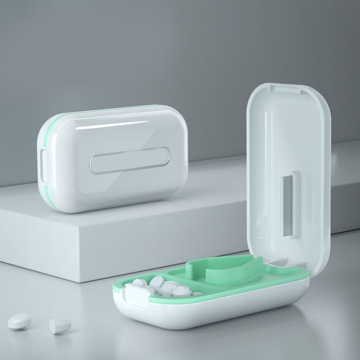 aladdien - Tabletsnijder - Medicijnsnijder - Compact en draagbaar - Mini formaat - Tabletten snijden - Ideaal voor thuisgebruik - Geschikt voor medi..