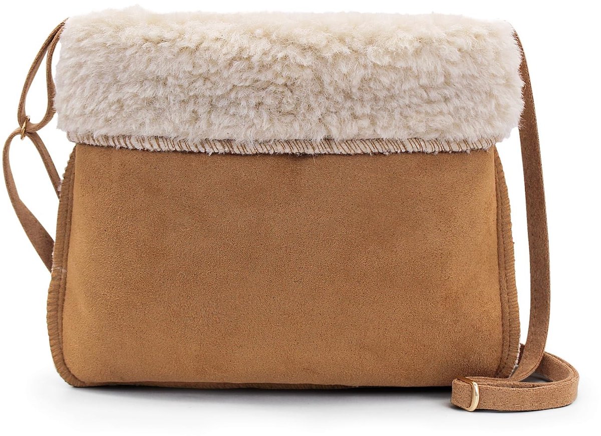 aladdien - Schoudertas - Draagt comfortabel - Bruin - Crossbody tas - Voor feest en festival - Effen design - Voor vrouwen en meisjes