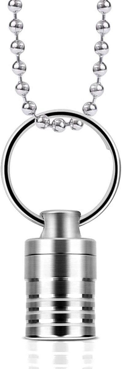ONF3 - Mini Titanium Pillendoos - Waterdichte Tabletdoos - Superklein Ontwerp - Ideaal voor Reizen - Handig Sleutelhanger - Geschikt voor Medici...