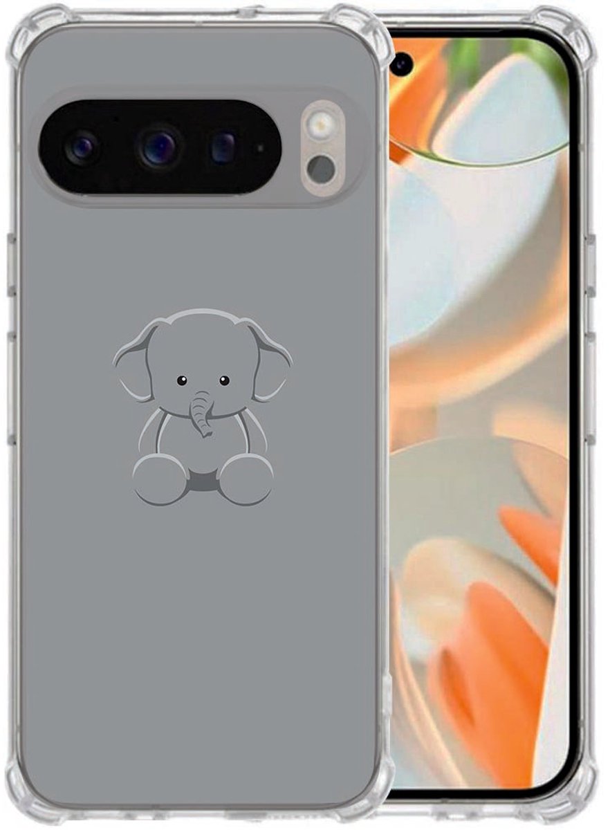 Google Pixel 10 Pro XL Flexibele back cover Baby Olifant Valbestendig