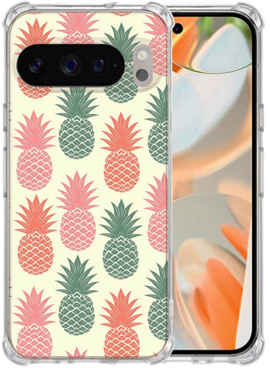 Google Pixel 10 Pro XL Softcase back cover Ananas Schokbestendig