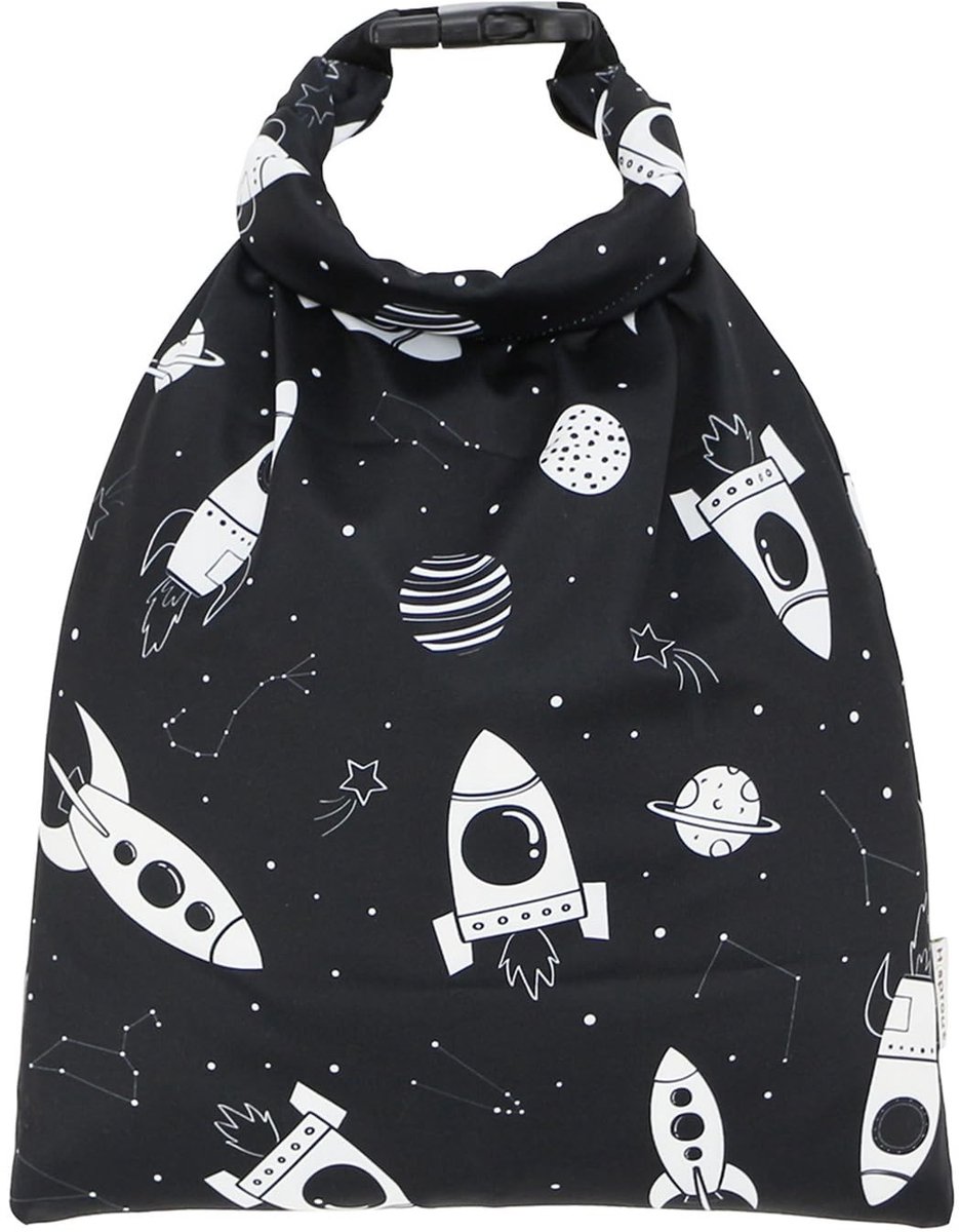 ZEACCT Waterproof Wet Bag met Buckle - Wasbaar & Herbruikbaar voor Doekjes en Badkleding - Zwart