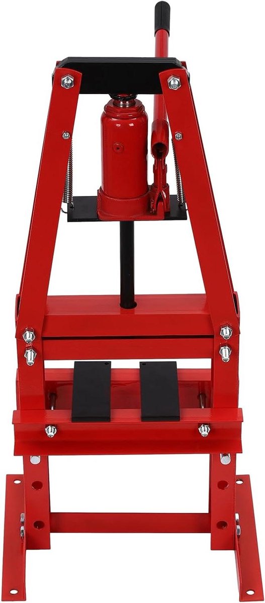 Werkplaatspers - Hydraulische pers - Onderdelen monteren - 6T drukvermogen - 74.5 cm hoog - Rood