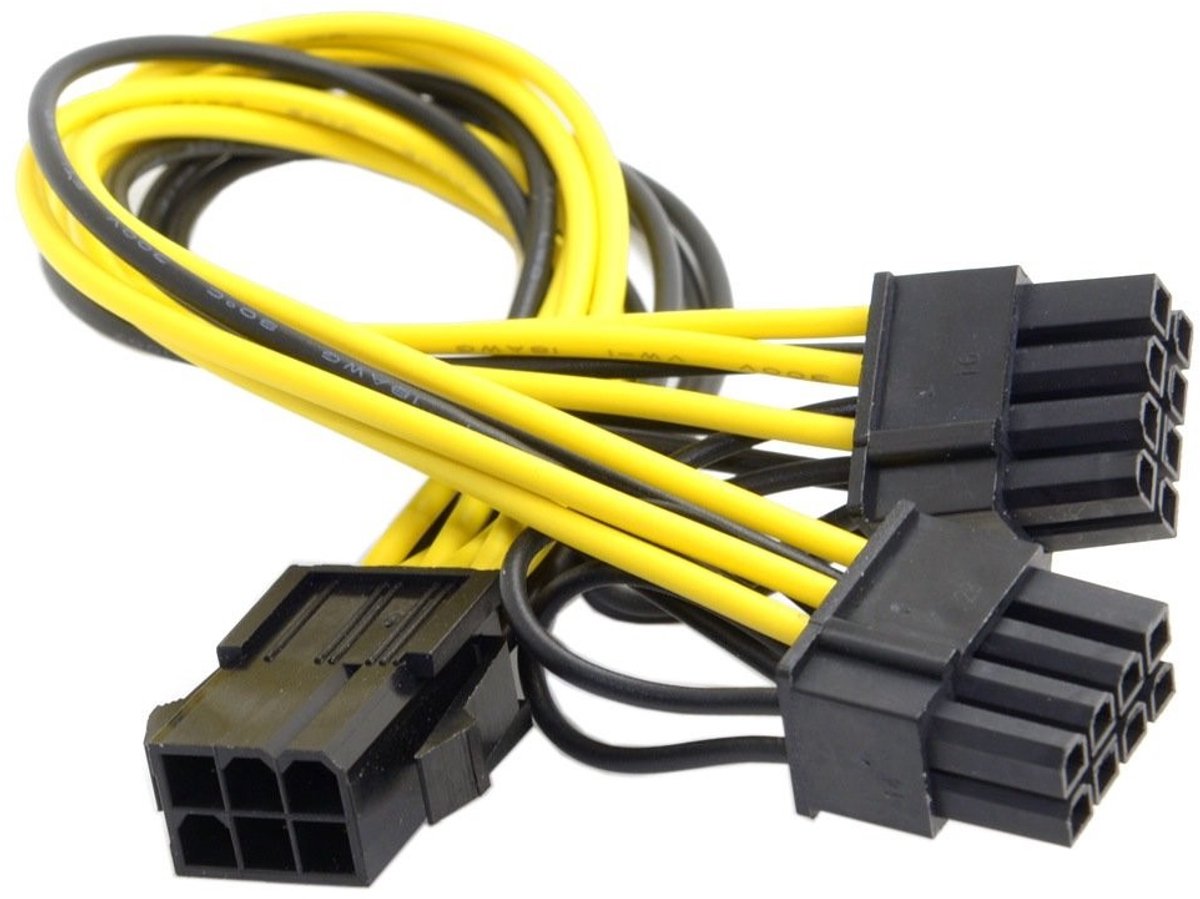 aladdien - PCI-E 6Pin naar 2x 8Pin/6Pin - Graphics Card Power Splitter Kabel - Voor optimale stroomvoorziening - Geschikt voor videokaarten - Betrou...