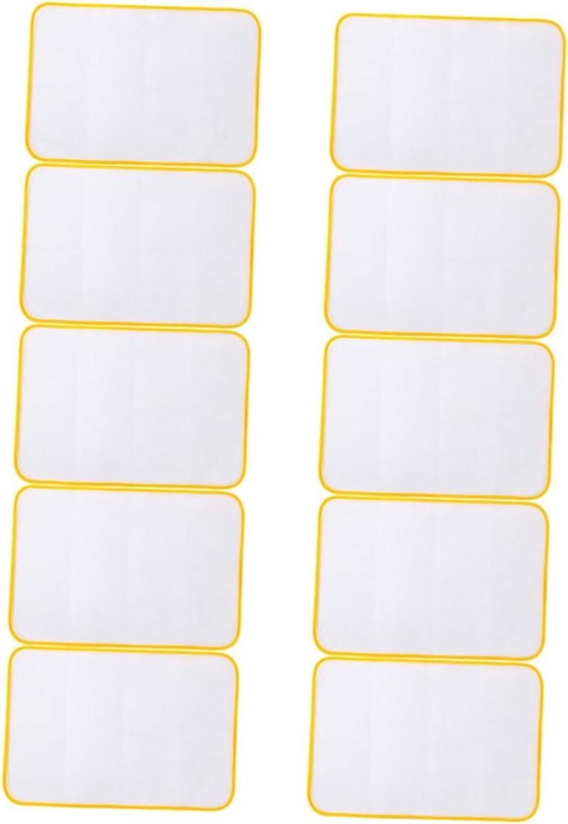 Strijkmat Set - Beschermdoek Strijkijzer - Kreukvrij Strijken - Hittebestendig Mesh - 10 Stuks 60x40cm - Geel