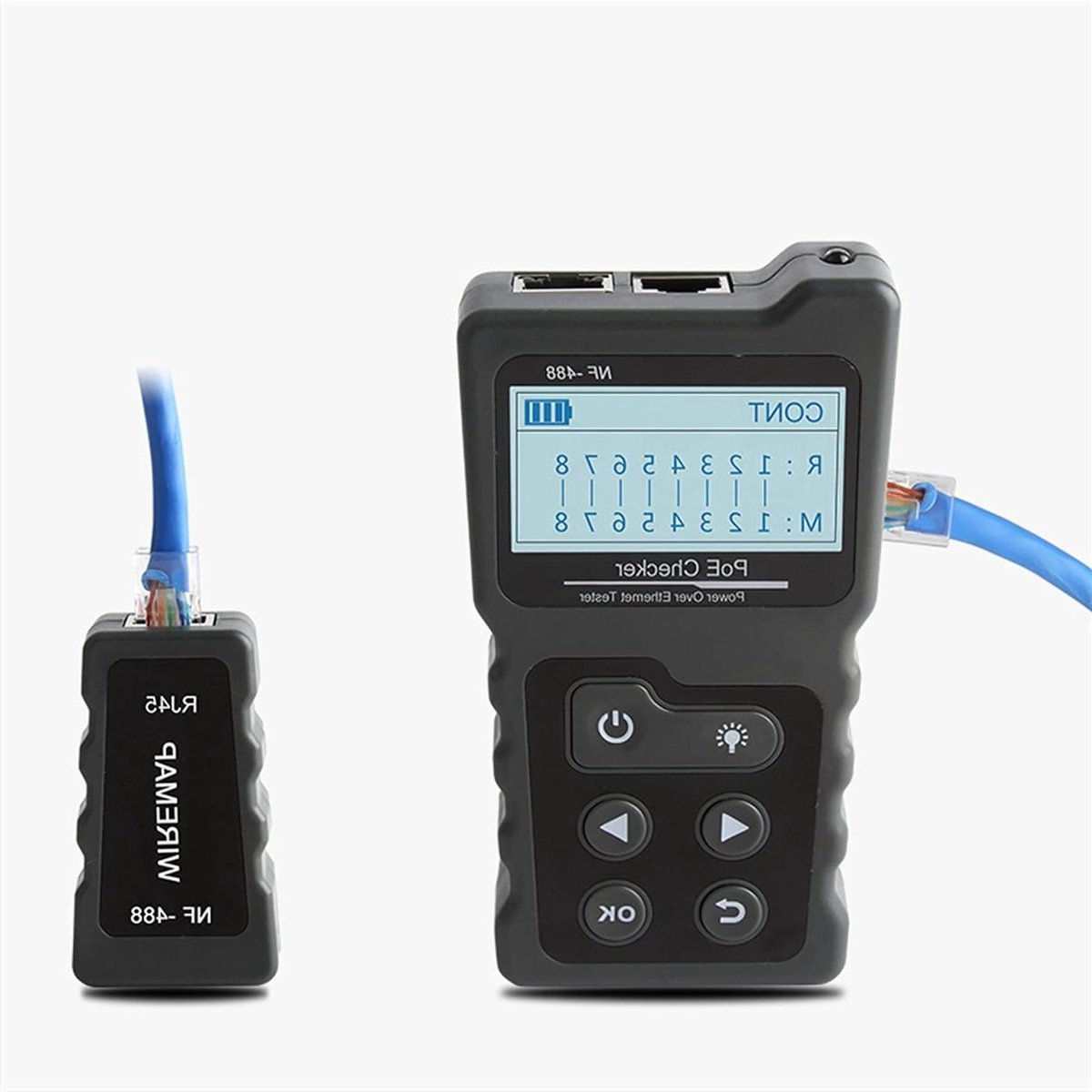 Netwerkkabel Tester - LAN Tester - Bekabeling Controleren - LCD Scherm - Meerdere Kabels - Zwart