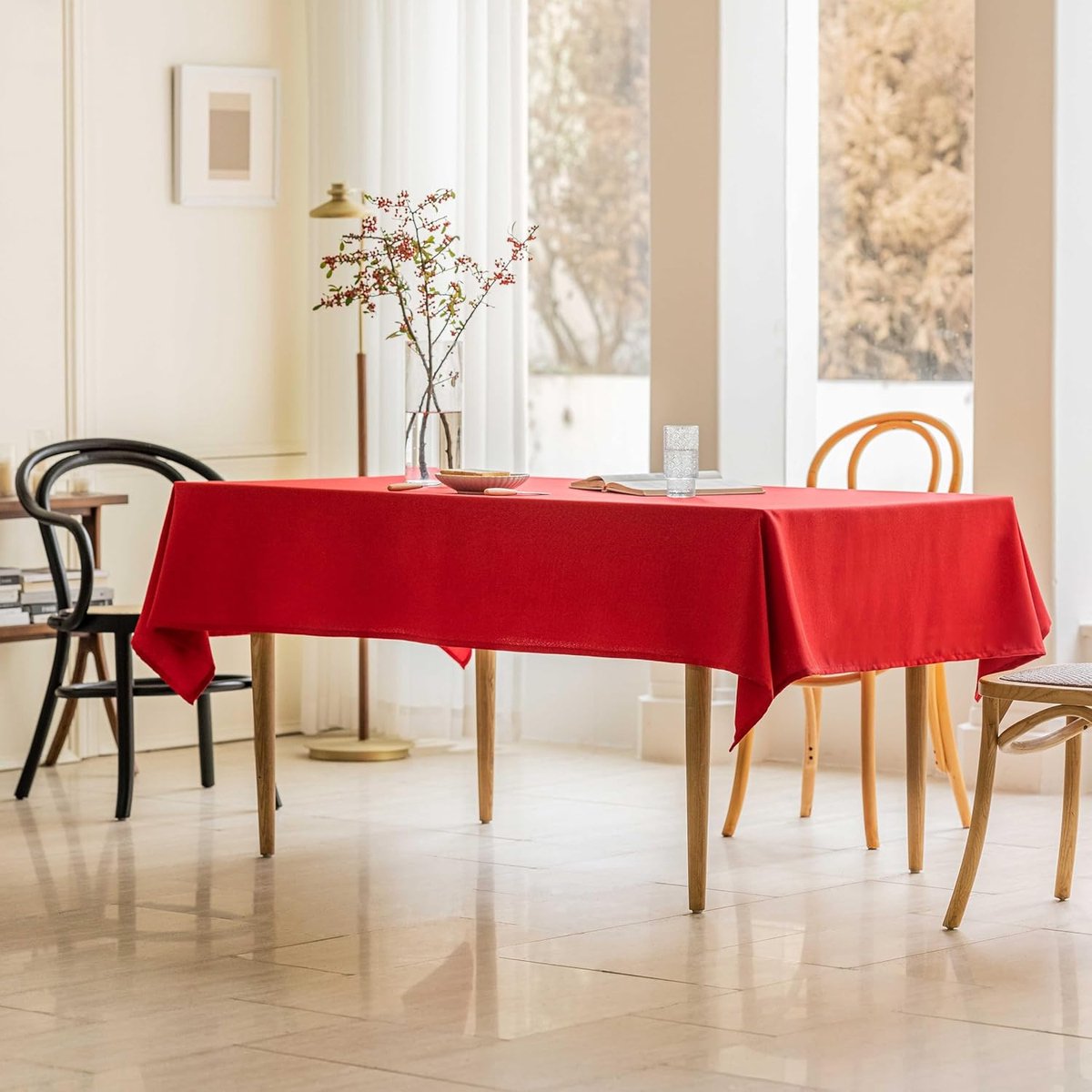 Tafelkleed - Beschermhoes - Dagelijks gebruik - Waterafstotend - 140x218 cm - Rood