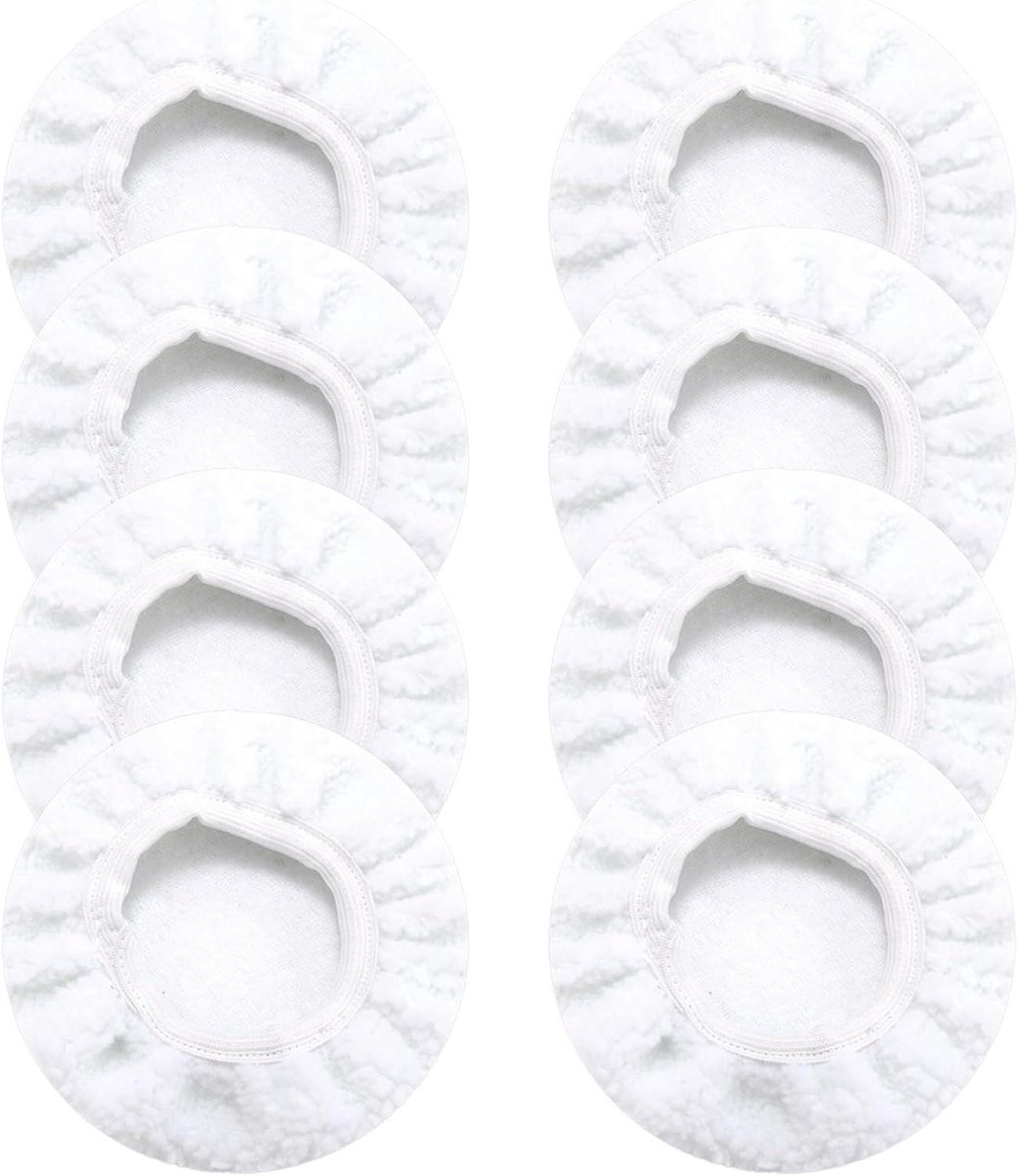 Stoom Mop Pads - Microvezel Doeken - Stoom Reinigen - Herbruikbaar & Wasbaar - 8 Stuks - Wit