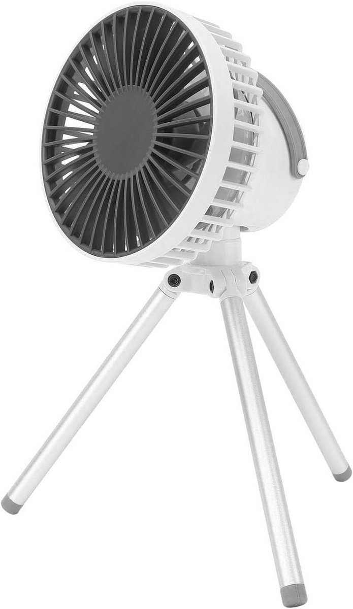Camping Ventilator - Mini Statief - Buiten Koelen - Multifunctioneel Ontwerp - 8 Uur Werktijd - Wit
