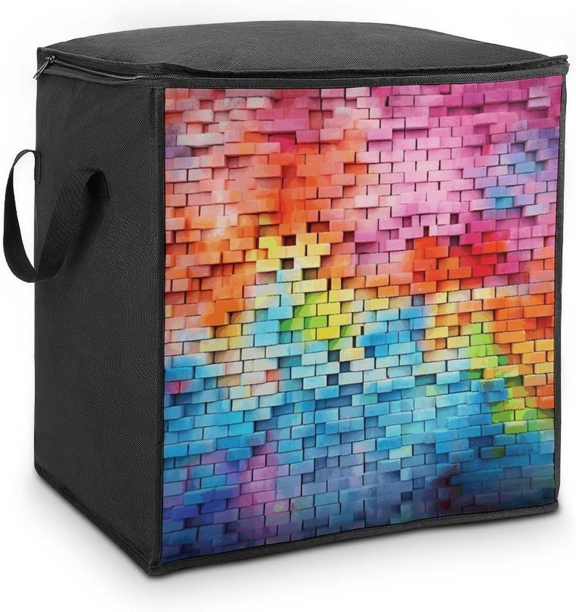 Opbergtas - Opbergbox Dekens - Huishoudelijke Organizer - Versterkte Handgrepen - 70 Liter - Wit