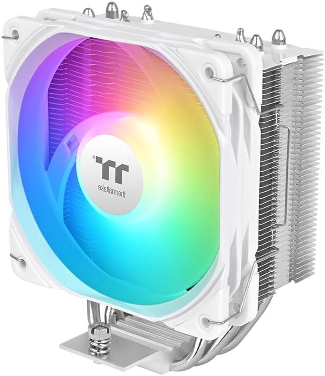 CPU Koeler - Ventilator - PC Onderdelen - ARGB Verlichting - 240W TDP - Wit