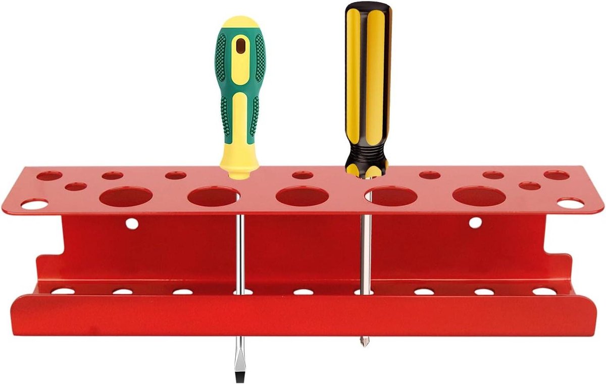 Magnetische houder - Gereedschap organizer - Werkplaats opruimen - Sterke magneet - 29 cm - Rood