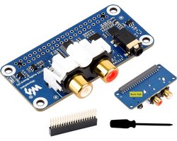 PCM5122 HIFI I2S DAC Sound Card Audio Board Compatible with Raspberry Pi 5/4B/3B+/3B/Pi Zero W/Zero 2W/Pico W/Pico 2W, Stereo Encoding/Decoding, Built-in 3.5mm Headphone Jack and
